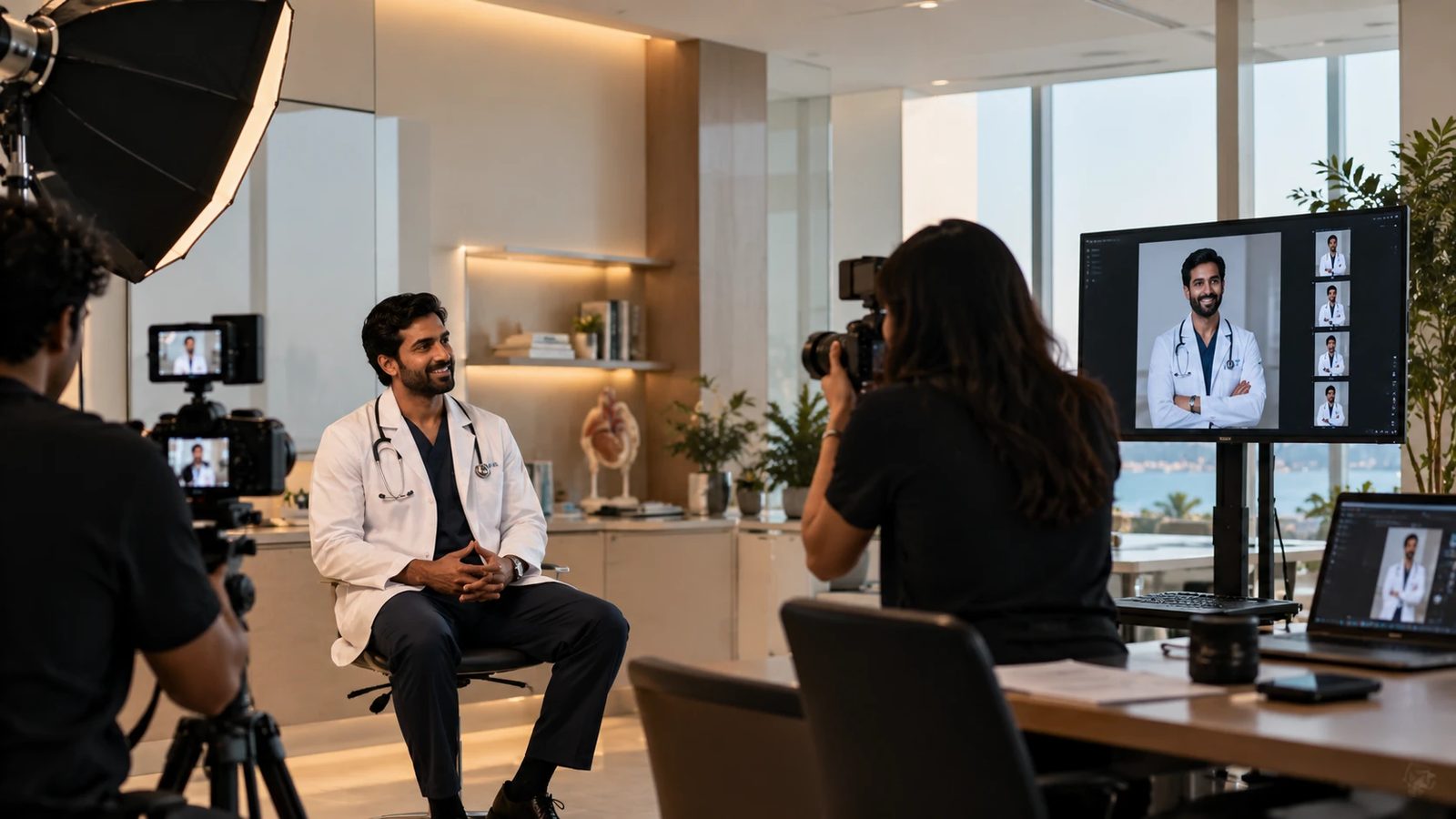 A doctor’s profile shoot with our marketing team